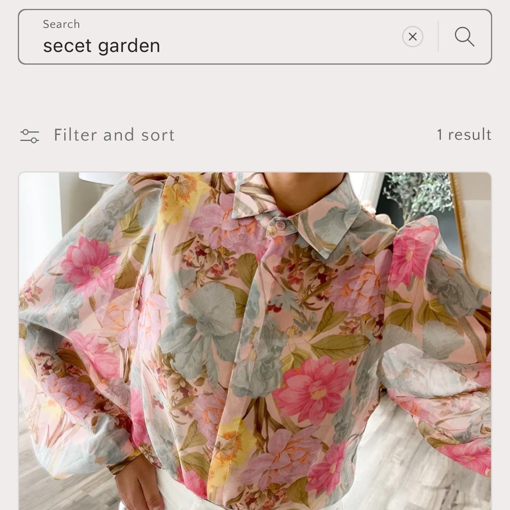 Floral Sheer Blouse with Puff Sleeves